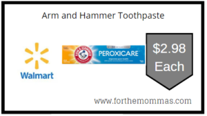 Arm and Hammer Toothpaste Walmart