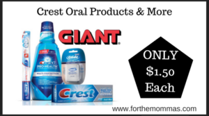 Giant Deal on Crest Oral Products & More