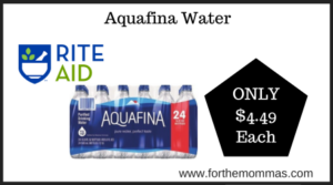 Rite Aid Deal on Aquafina Water