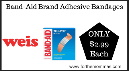 Weis Deal on Band-Aid Brand Adhesive Bandages