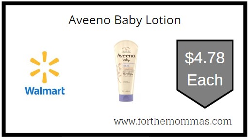 Coupon Deal at Walmart on Aveeno Baby Lotion
