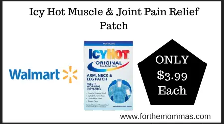 Coupon Deal at Walmart on Icy Hot Muscle &amp; Joint Pain Relief Patch