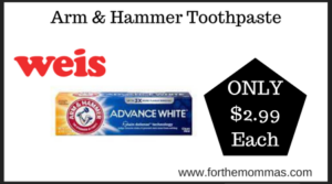 Weis Deal on Arm & Hammer Toothpaste (2)
