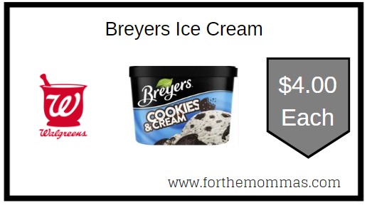 Coupon Deal at Walgreens on Breyers Ice Cream