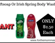 Giant Deal on Softsoap Or Irish Spring Body Wash