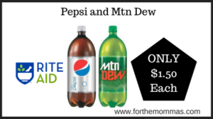 Rite Aid Deal on Pepsi and Mtn Dew