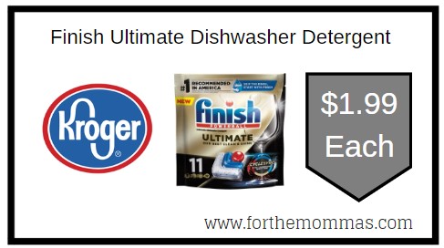 Digital Coupon Deal at Kroger on Finish Ultimate Dishwasher Detergent