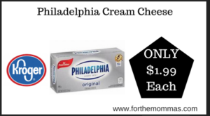 Kroger Deal on Philadelphia Cream Cheese