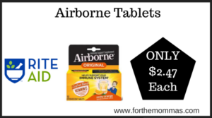Rite Aid Deal on Airborne Tablets