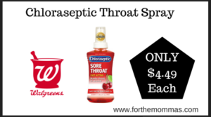 Walgreens Deal on Chloraseptic Throat Spray