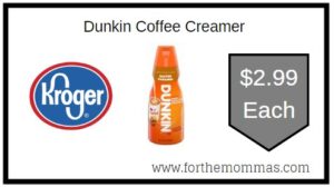 Dunkin Coffee Creamer Kroger