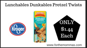 Kroger Deal on Lunchables Dunkables Pretzel Twists