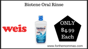Weis Deal on Biotene Oral Rinse