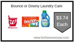 Bounce or Downy Laundry Care