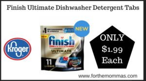 Kroger Deal on Finish Ultimate Dishwasher Detergent Tabs