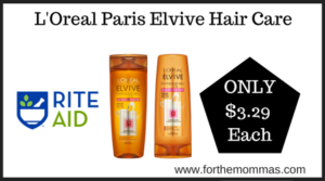 Rite Aid Deal on LOreal Paris Elvive Hair Care