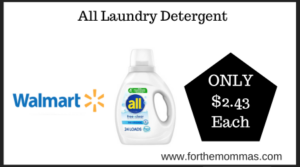 Walmart Deal on All Laundry Detergent
