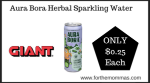 Giant Deal on Aura Bora Herbal Sparkling Water