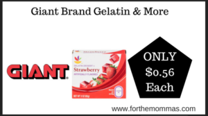 Giant Deal on Giant Brand Gelatin & More