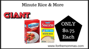 Giant Deal on Minute Rice