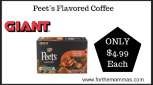 Giant Deal on Peets Flavored Coffee