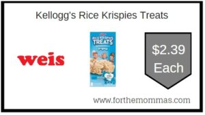 Kellogg Rice Krispies Treats Weis
