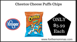 Kroger Deal on Cheetos Cheese Puffs Chips