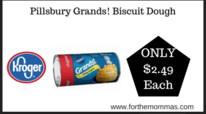 Kroger Deal on Pillsbury Grands Biscuit Dough