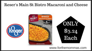 Kroger Deal on Resers Main St Bistro Macaroni and Cheese