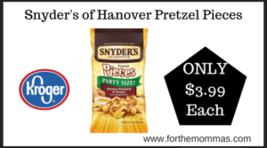 Kroger Deal on Snyders of Hanover Pretzel Pieces