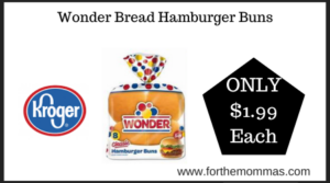 Kroger Deal on Wonder Bread Hamburger Buns