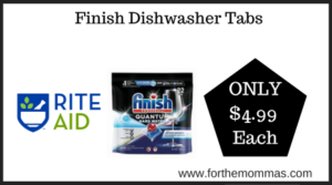 Rite Aid Deal on Finish Dishwasher Tabs