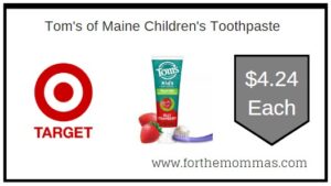 Tom of Maine Children Toothpaste Target