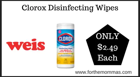 Coupon Deal at Weis on Clorox Disinfecting Wipes