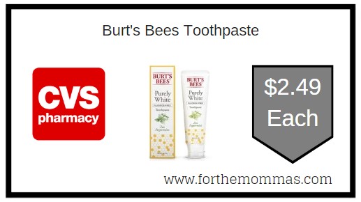 Burts Bees Toothpaste CVS