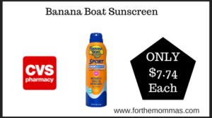 CVS Deal on Banana Boat Sunscreen