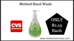 CVS Deal on Method Hand Wash