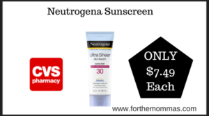 CVS Deal on Neutrogena Sunscreen