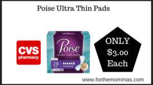 CVS Deal on Poise Ultra Thin Pads