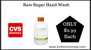 CVS Deal on Raw Sugar Hand Wash