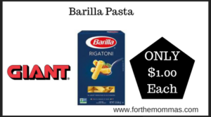 Giant Deal on Barilla Pasta