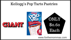 Giant Deal on Kelloggs Pop Tarts Pastries
