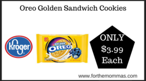 Kroger Deal on Oreo Golden Sandwich Cookies