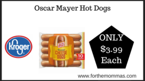 Kroger Deal on Oscar Mayer Hot Dogs