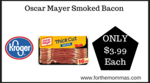 Kroger Deal on Oscar Mayer Smoked Bacon
