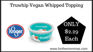 Kroger Deal on Truwhip Vegan Whipped Topping