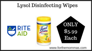 Rite Aid Deal on Lysol Disinfecting Wipes (1)