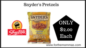 ShopRite Deal on Snyders Pretzels