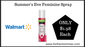 Walmart Deal on Summers Eve Feminine Spray