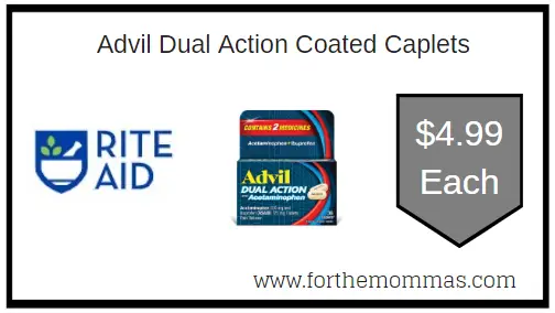 Coupon Deal At Rite Aid On Advil Dual Action Coated Caplets